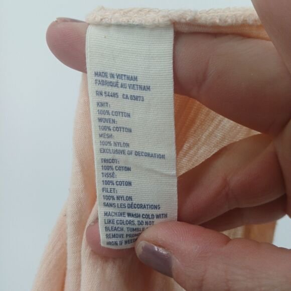 American Eagle Racerback Tank Top Shirt Women's XS Peach Coastal Aesthetic - Picture 8 of 8